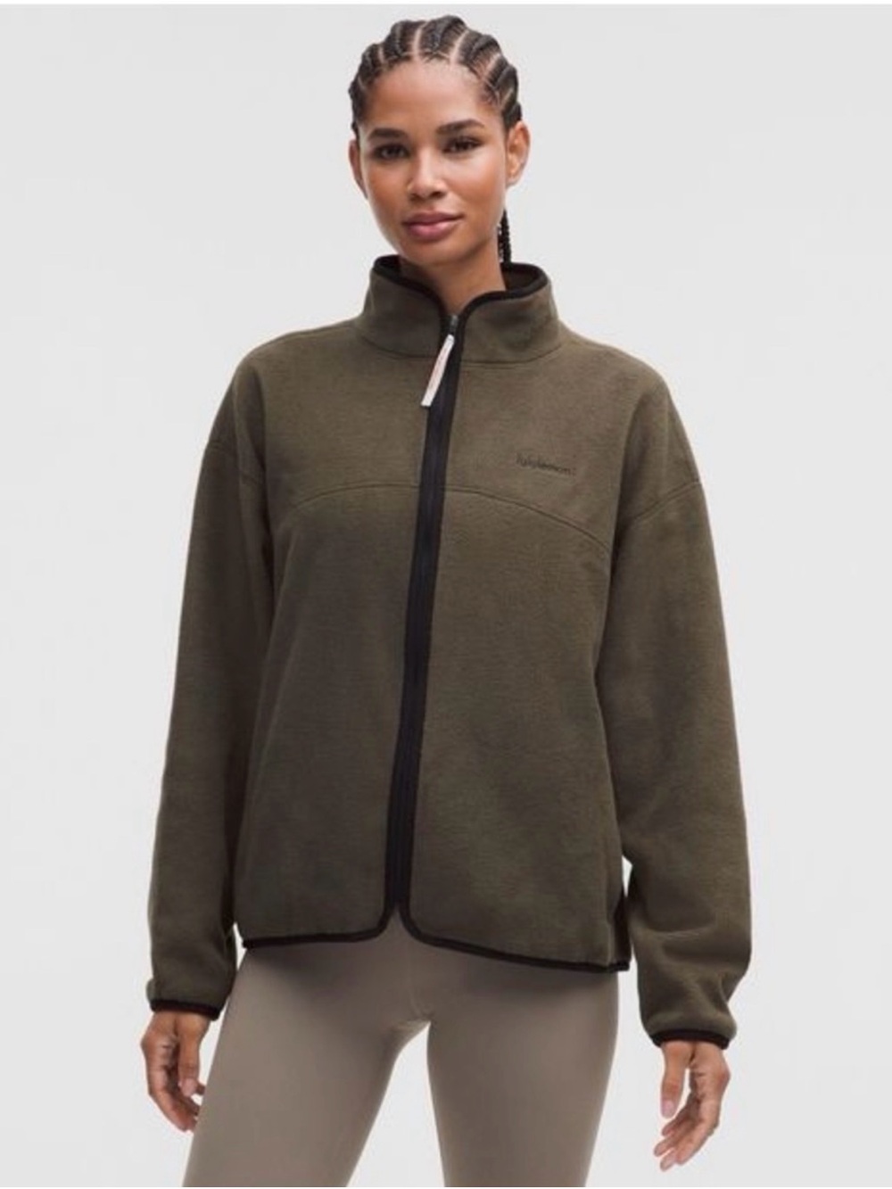 Lululemon Tumbled Fleece Full Zip Jacket - Olive brown - women’s large